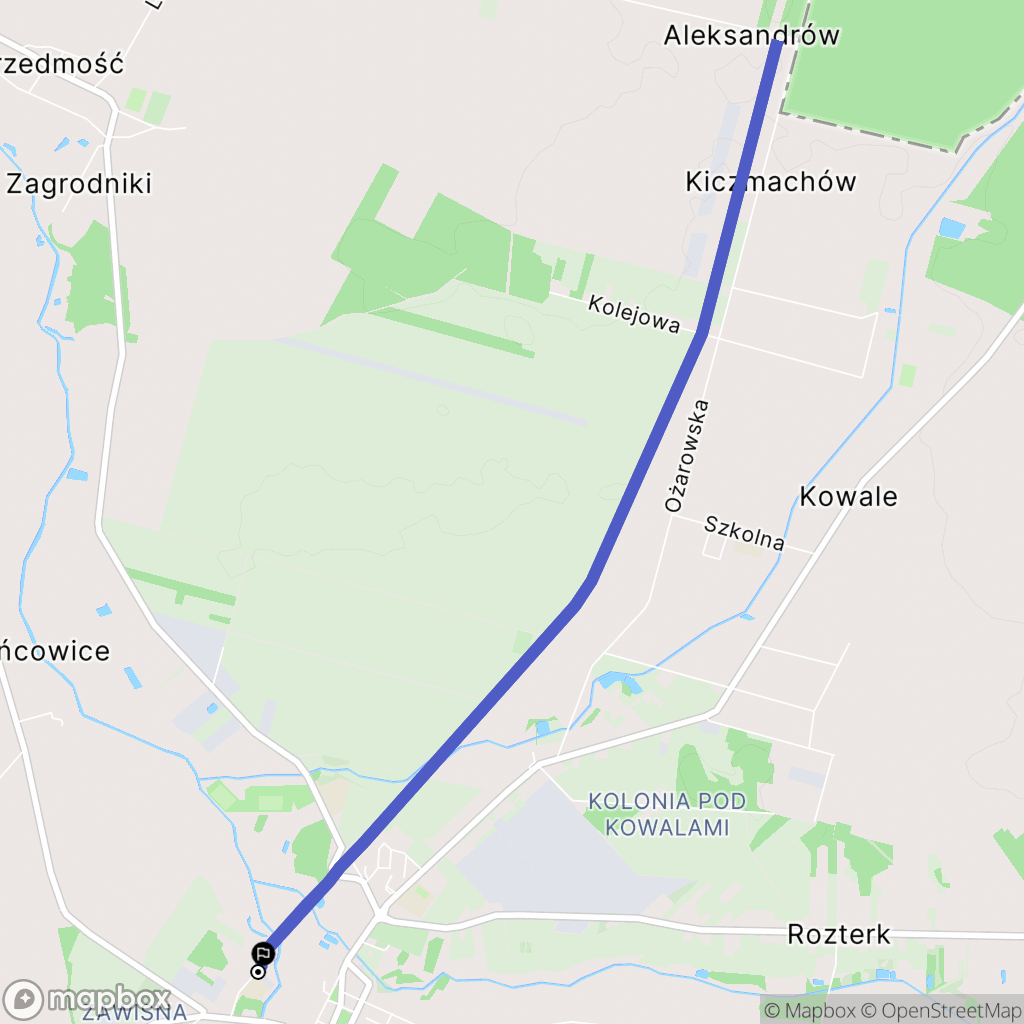 Praszka: mapa trasy - Poland