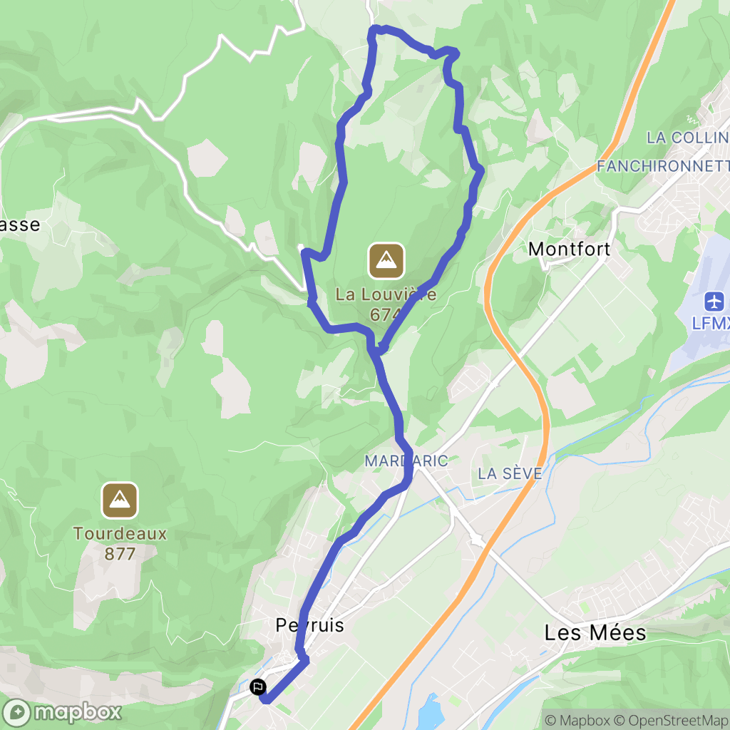 Peyruis : carte du parcours de randonnée - France