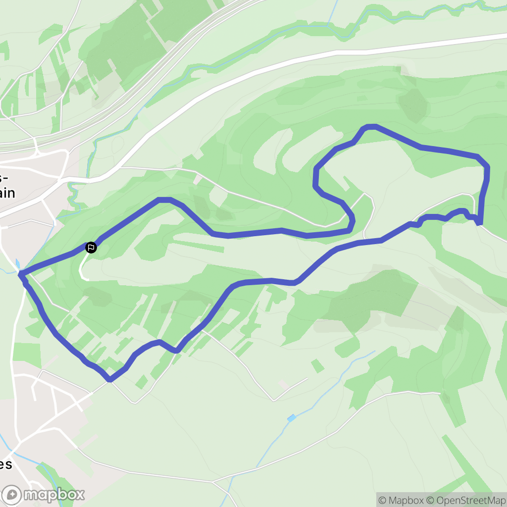 Nançois-sur-Ornain : carte du parcours de randonnée - France