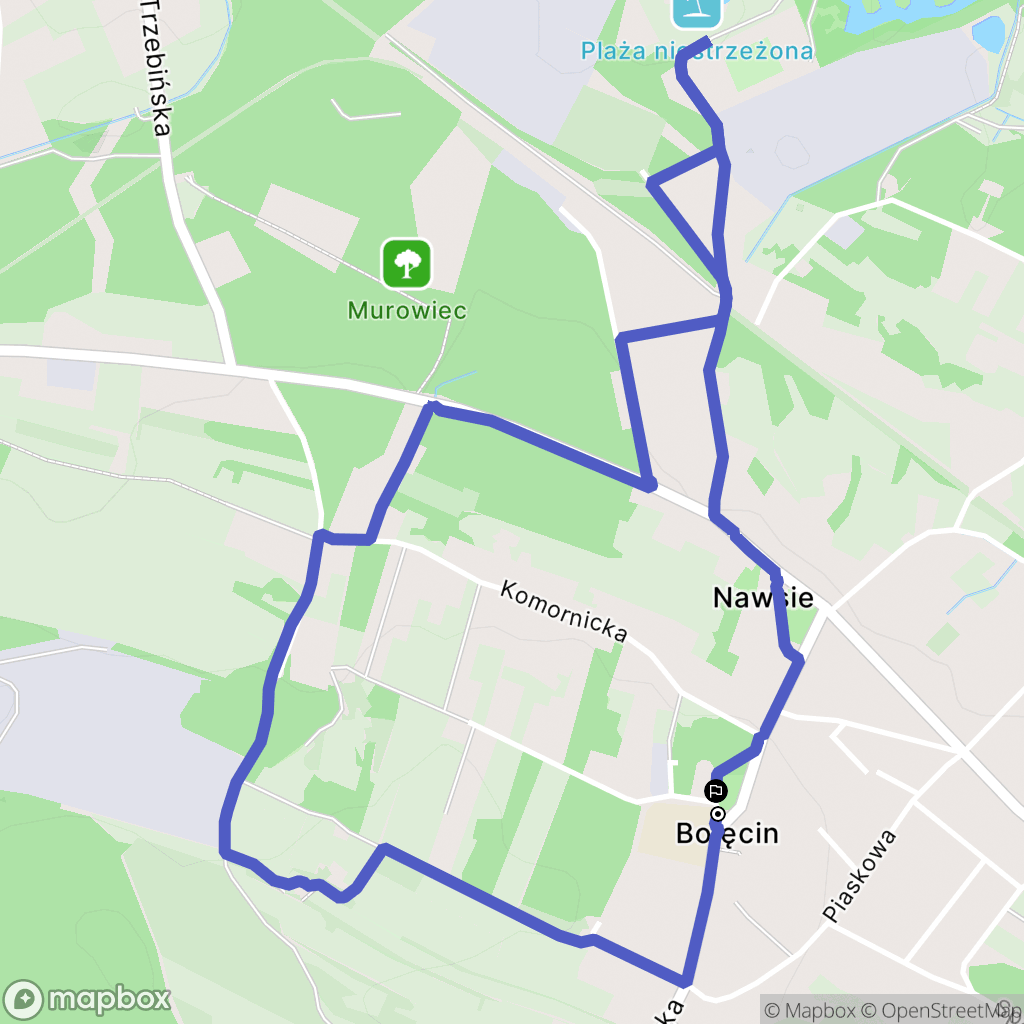 Bolęcin: mapa trasy - Poland