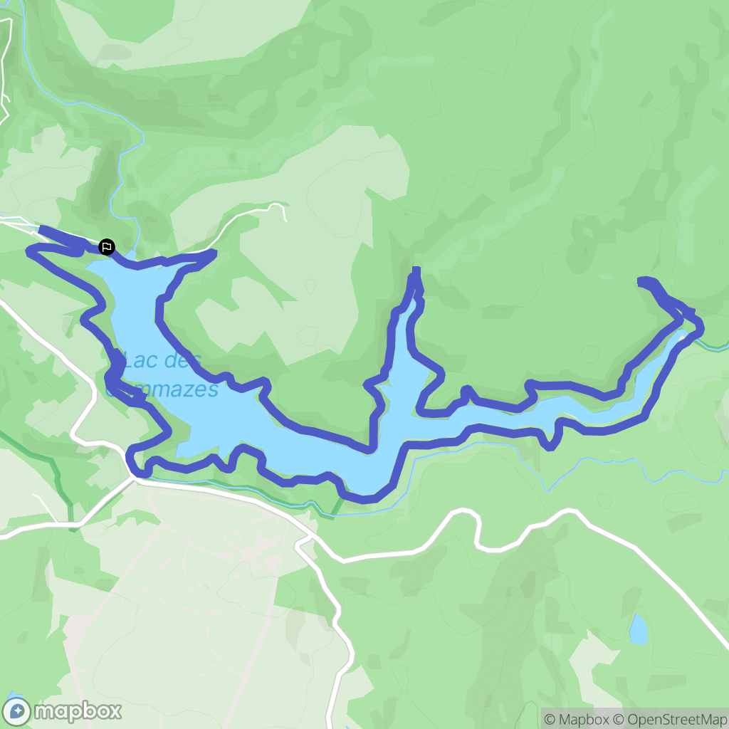Les Cammazes : carte du parcours de randonnée - France