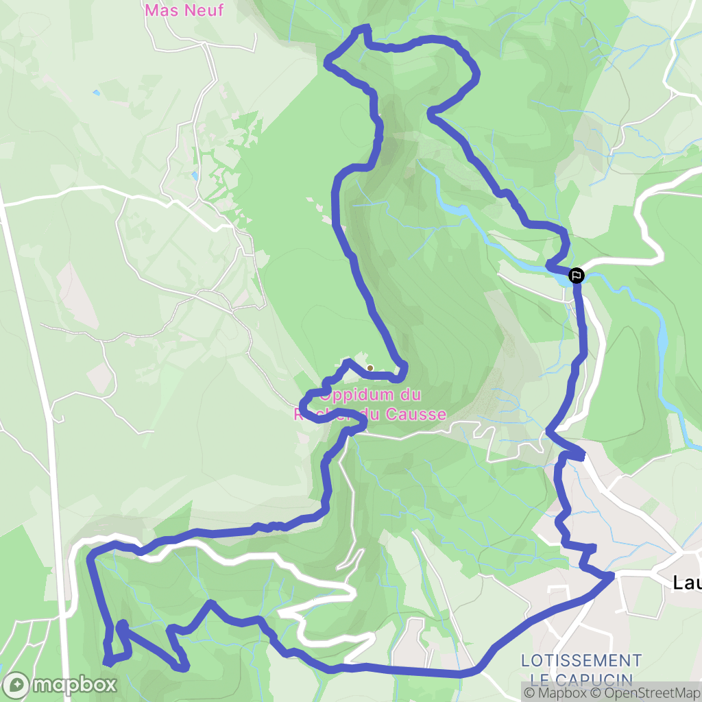Claret : carte du parcours de randonnée - France