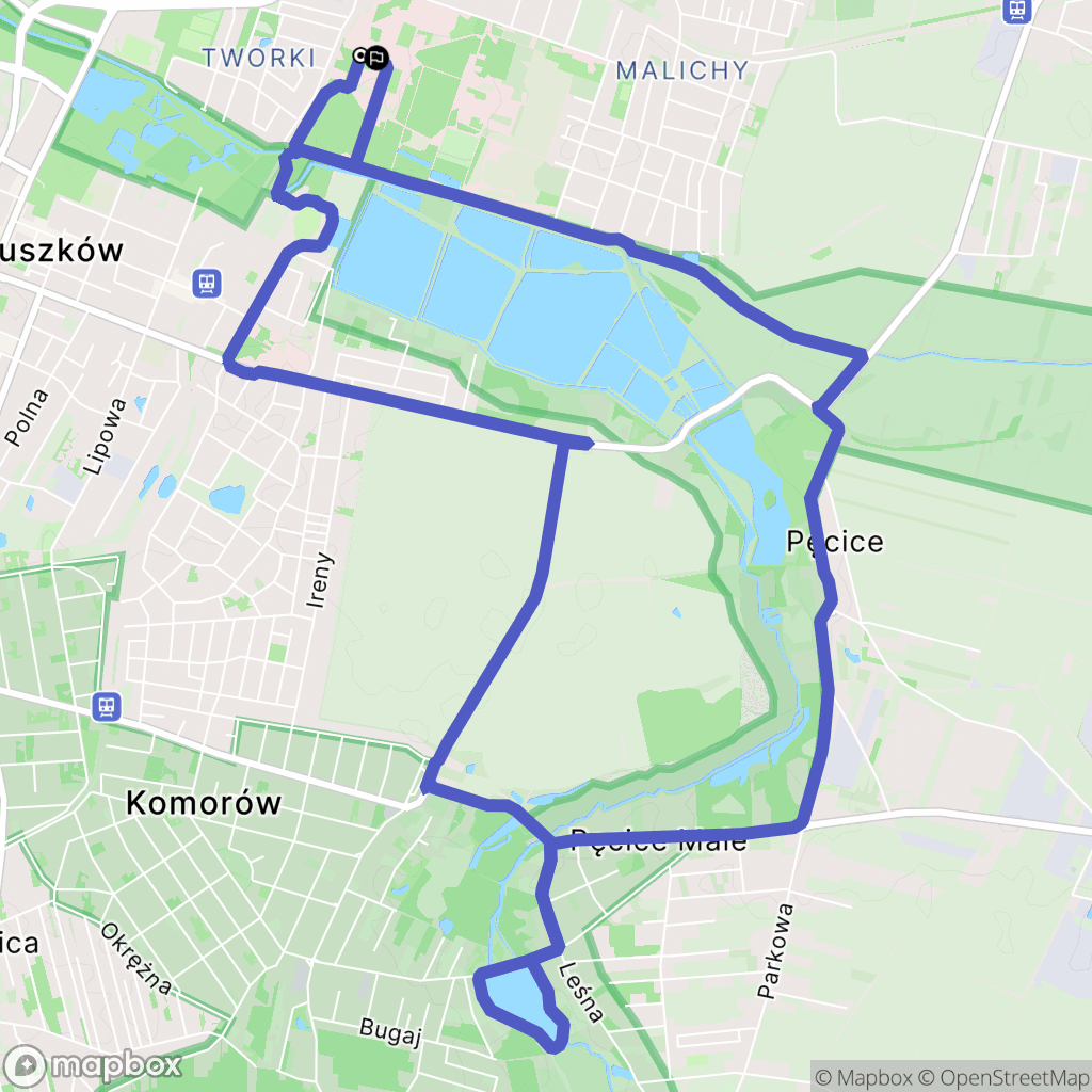 Pruszków: mapa trasy - Poland