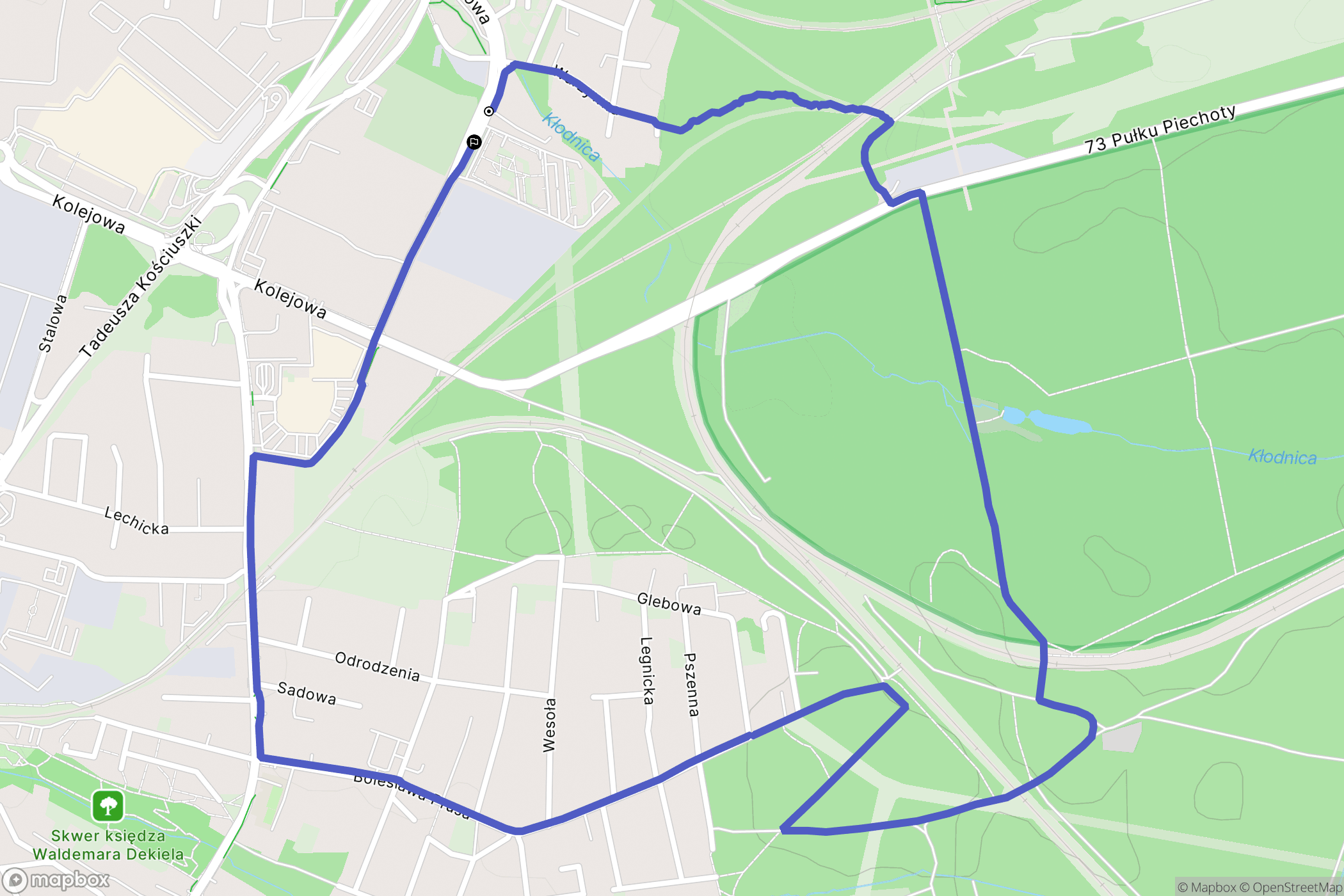 Katowice: mapa trasy - Poland