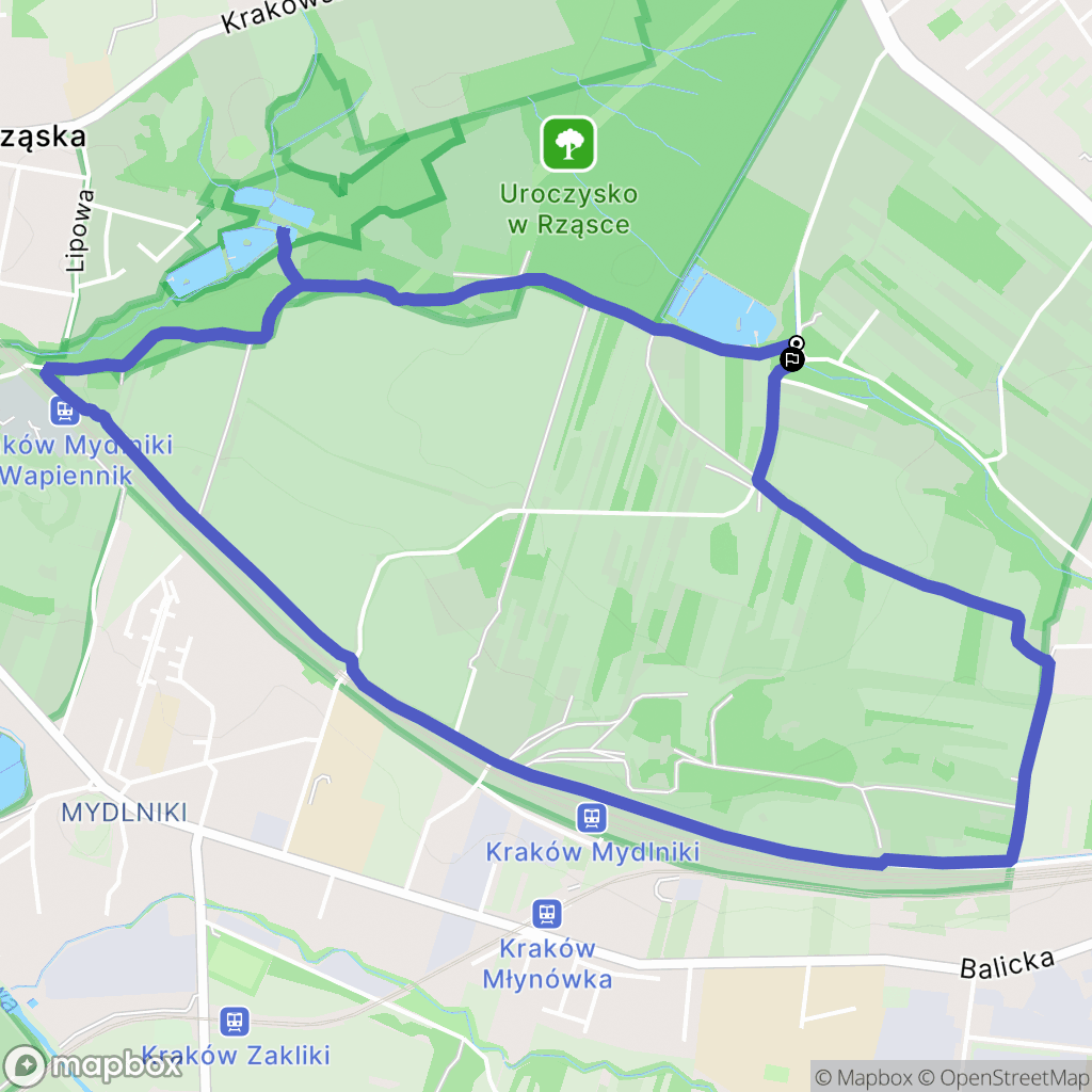 Kraków: mapa trasy - Poland