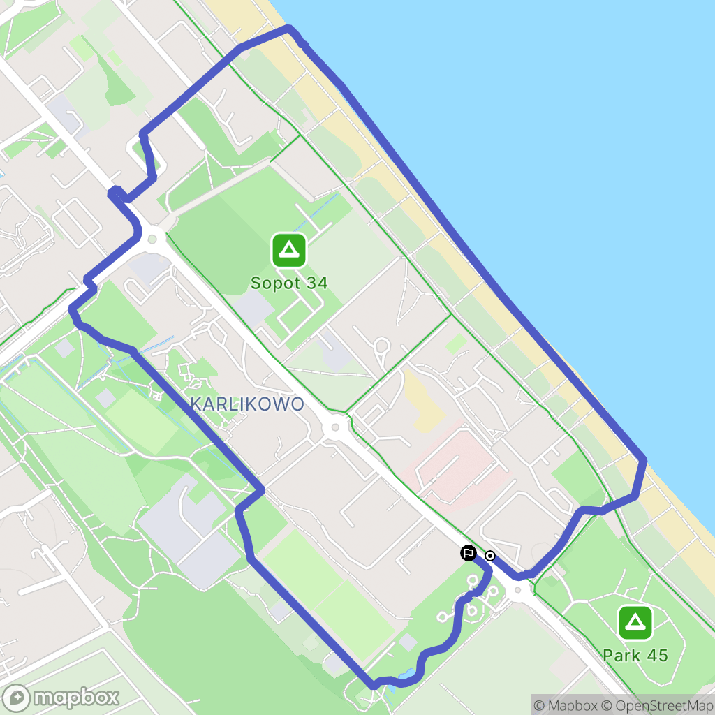 Sopot: mapa trasy - Poland