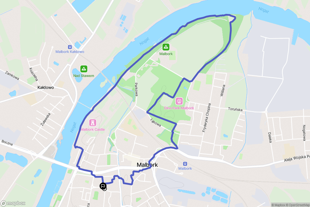 Malbork: mapa trasy - Poland