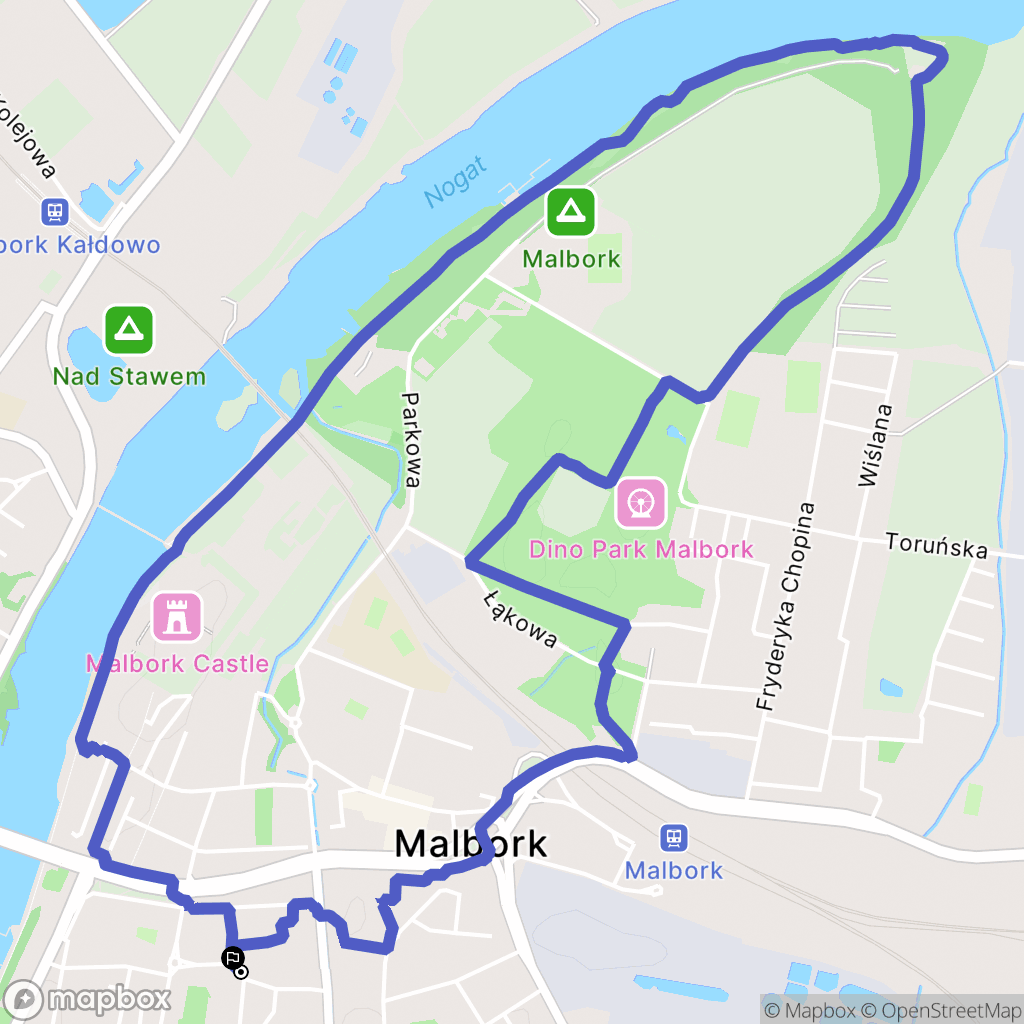 Malbork: mapa trasy - Poland