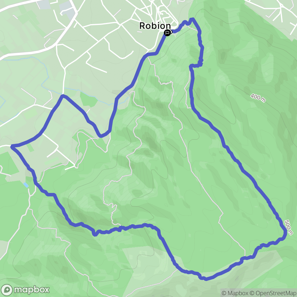 Robion : carte du parcours de randonnée - France