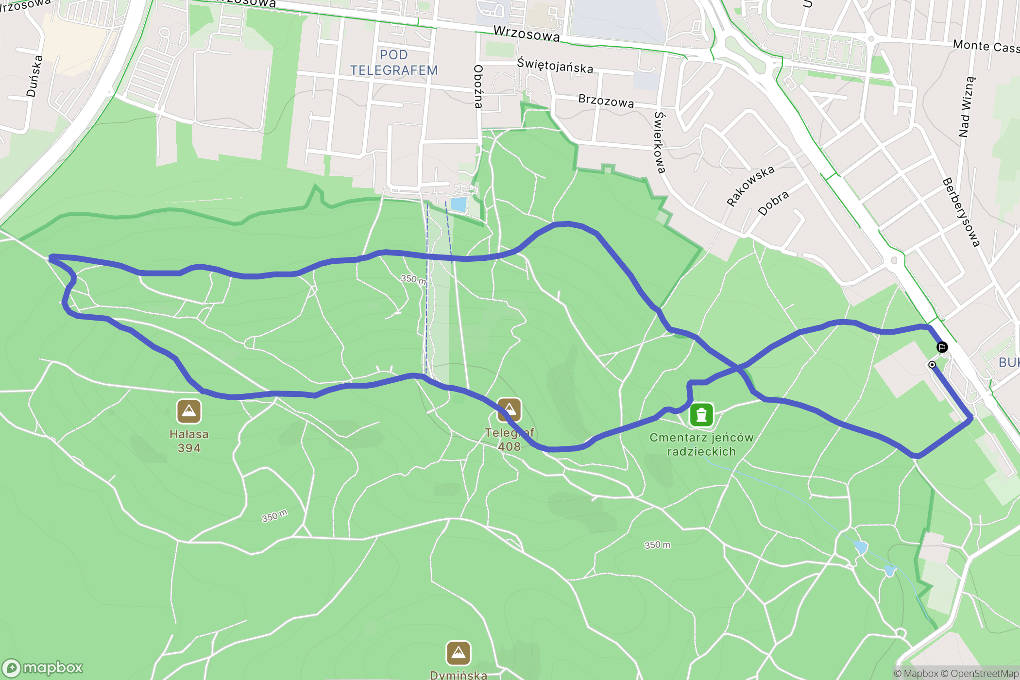 Kielce: mapa trasy - Poland