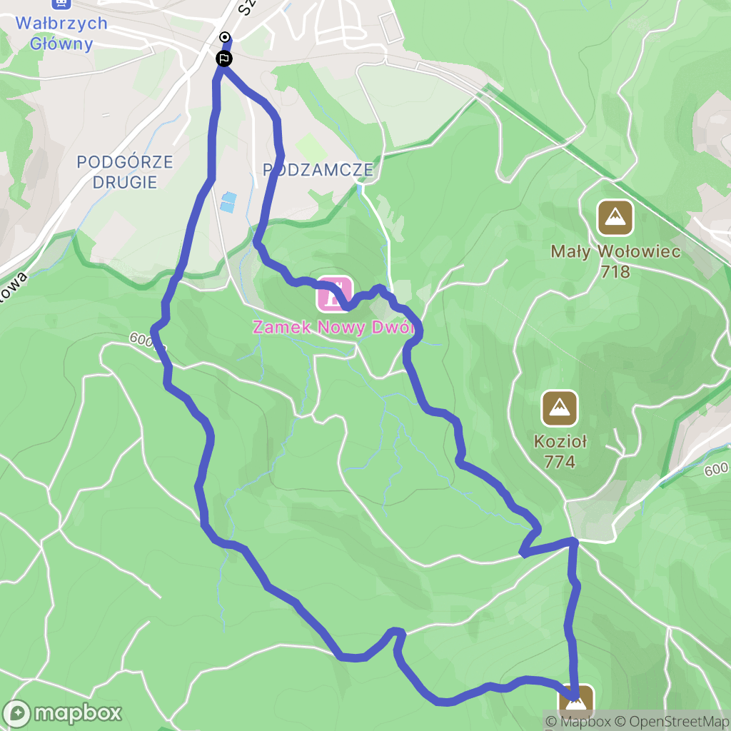Wałbrzych: mapa trasy - Poland