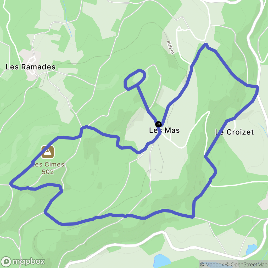 Vaulry : carte du parcours de randonnée - France