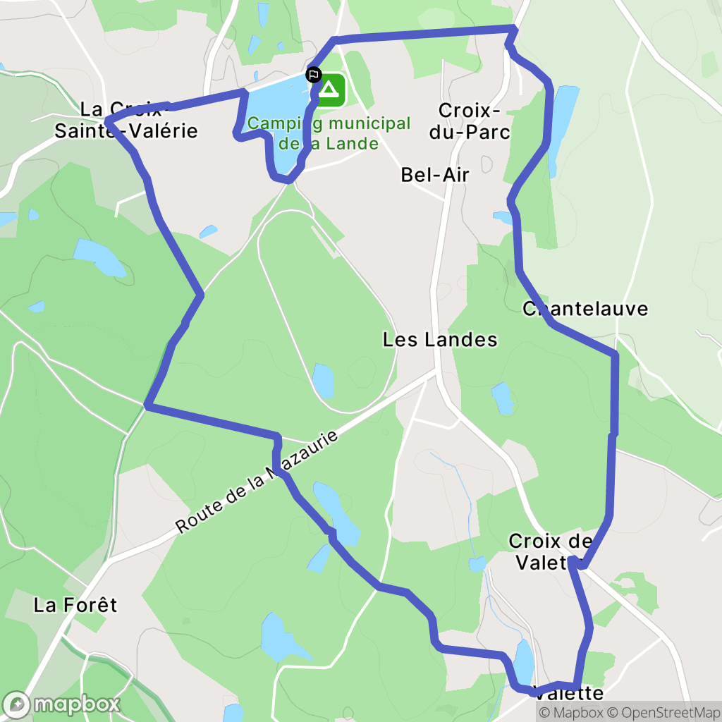 Nexon : carte du parcours de randonnée - France