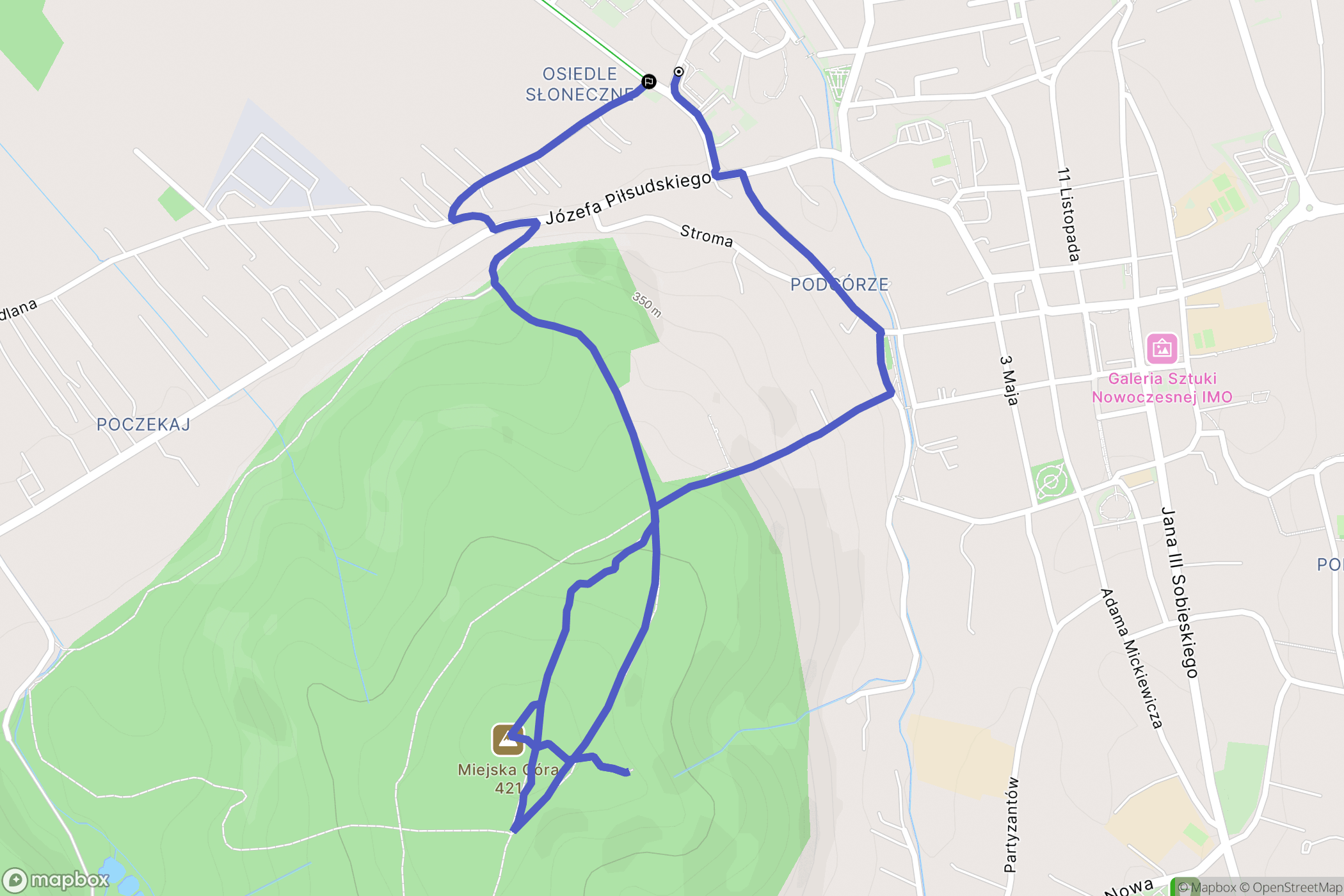 Stary Sącz: mapa trasy - Poland