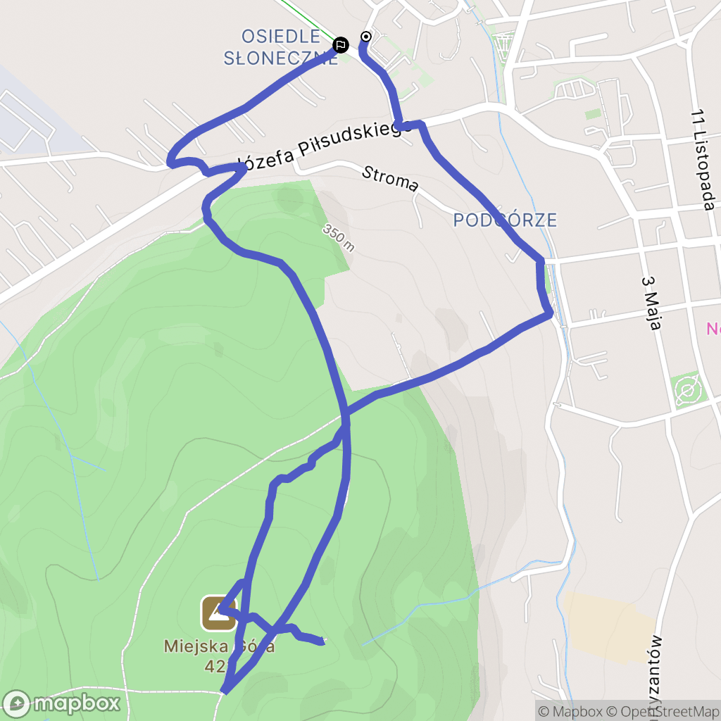Stary Sącz: mapa trasy - Poland