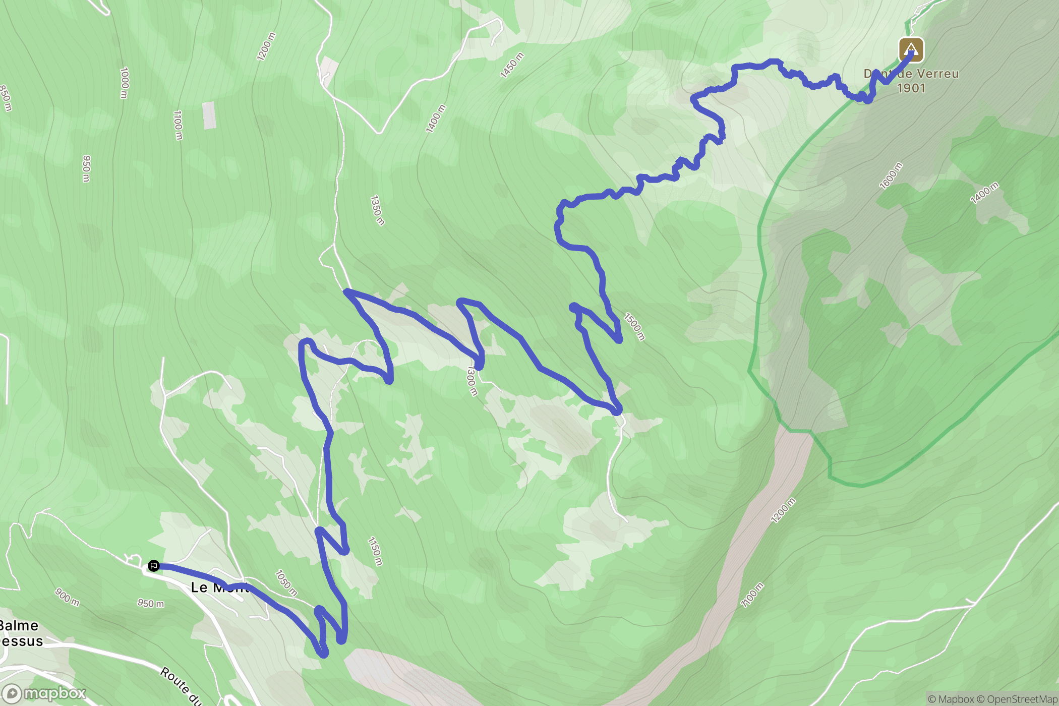 Sixt-Fer-à-Cheval : carte du parcours de randonnée - France