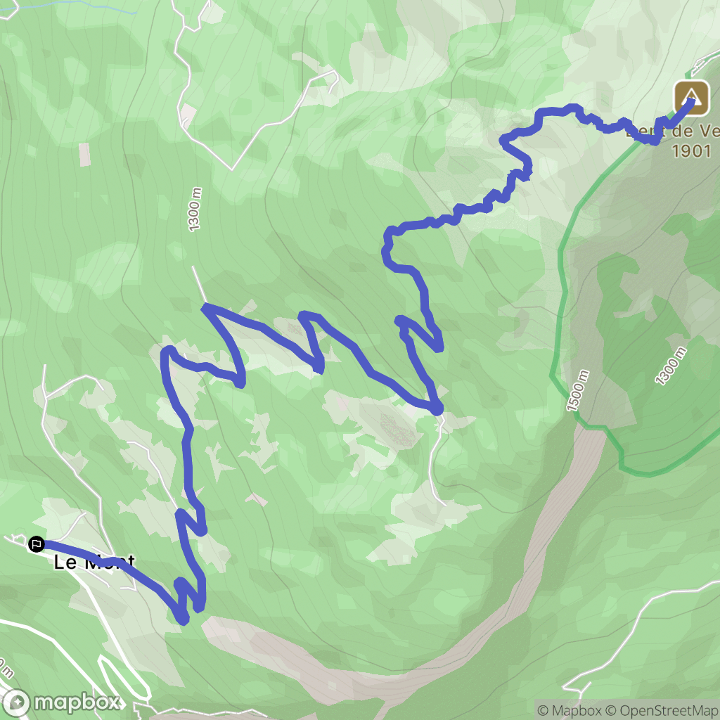 Sixt-Fer-à-Cheval : carte du parcours de randonnée - France