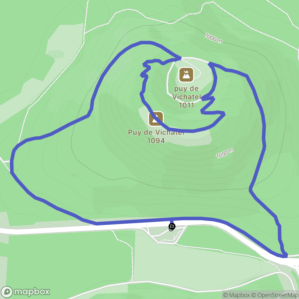 Aydat : carte du parcours de randonnée - France