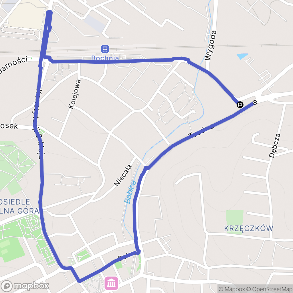 Bochnia: mapa trasy - Poland