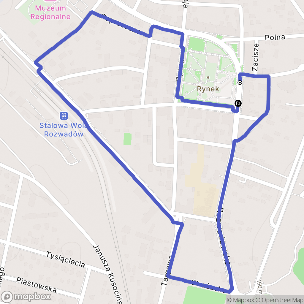 Stalowa Wola: mapa trasy - Poland