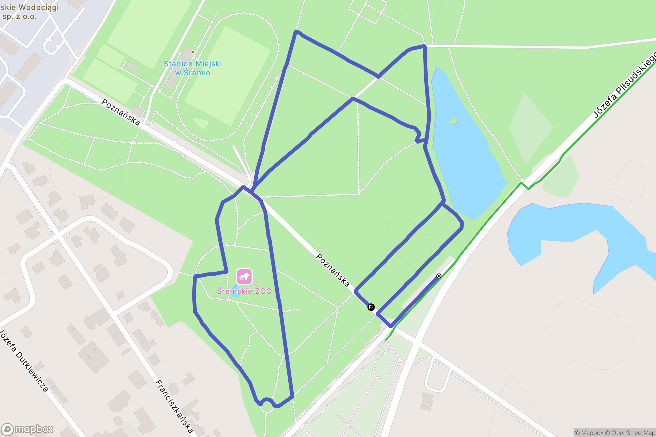 Śrem: mapa trasy - Poland