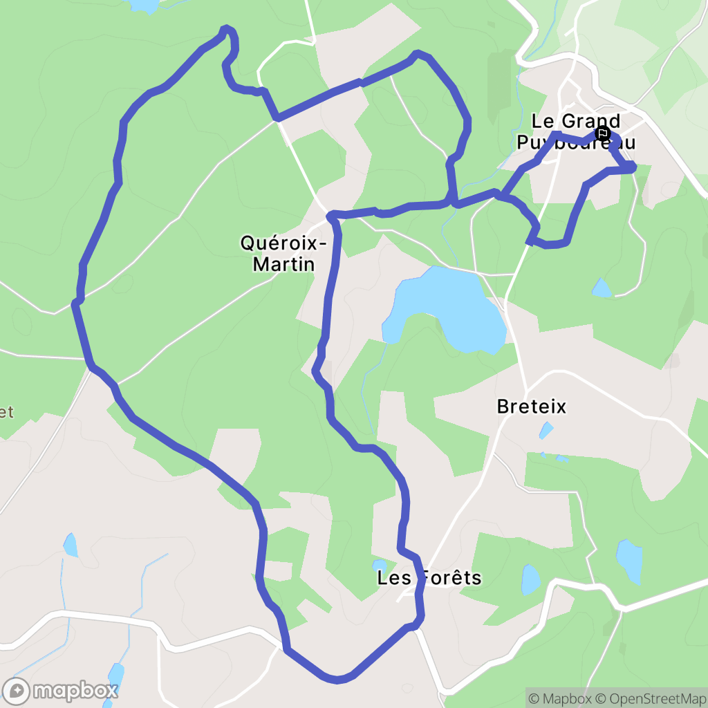 Vaulry : carte du parcours de randonnée - France