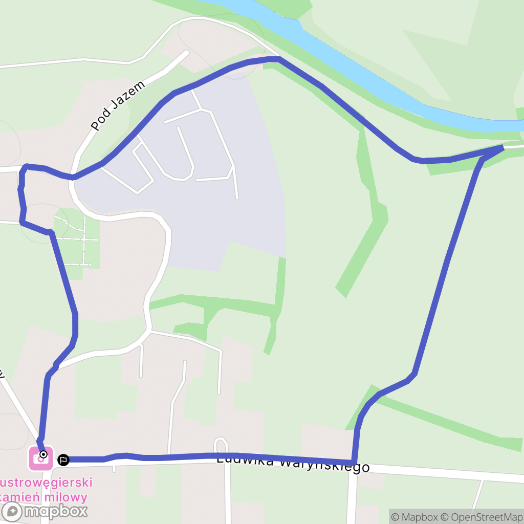 Zabrzeg: mapa trasy - Poland