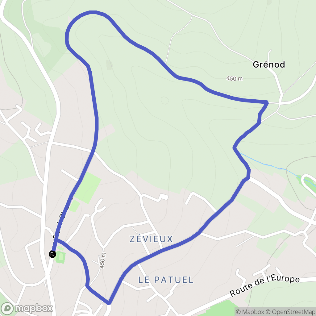 Saint-Martin-la-Plaine : carte du parcours de randonnée - France
