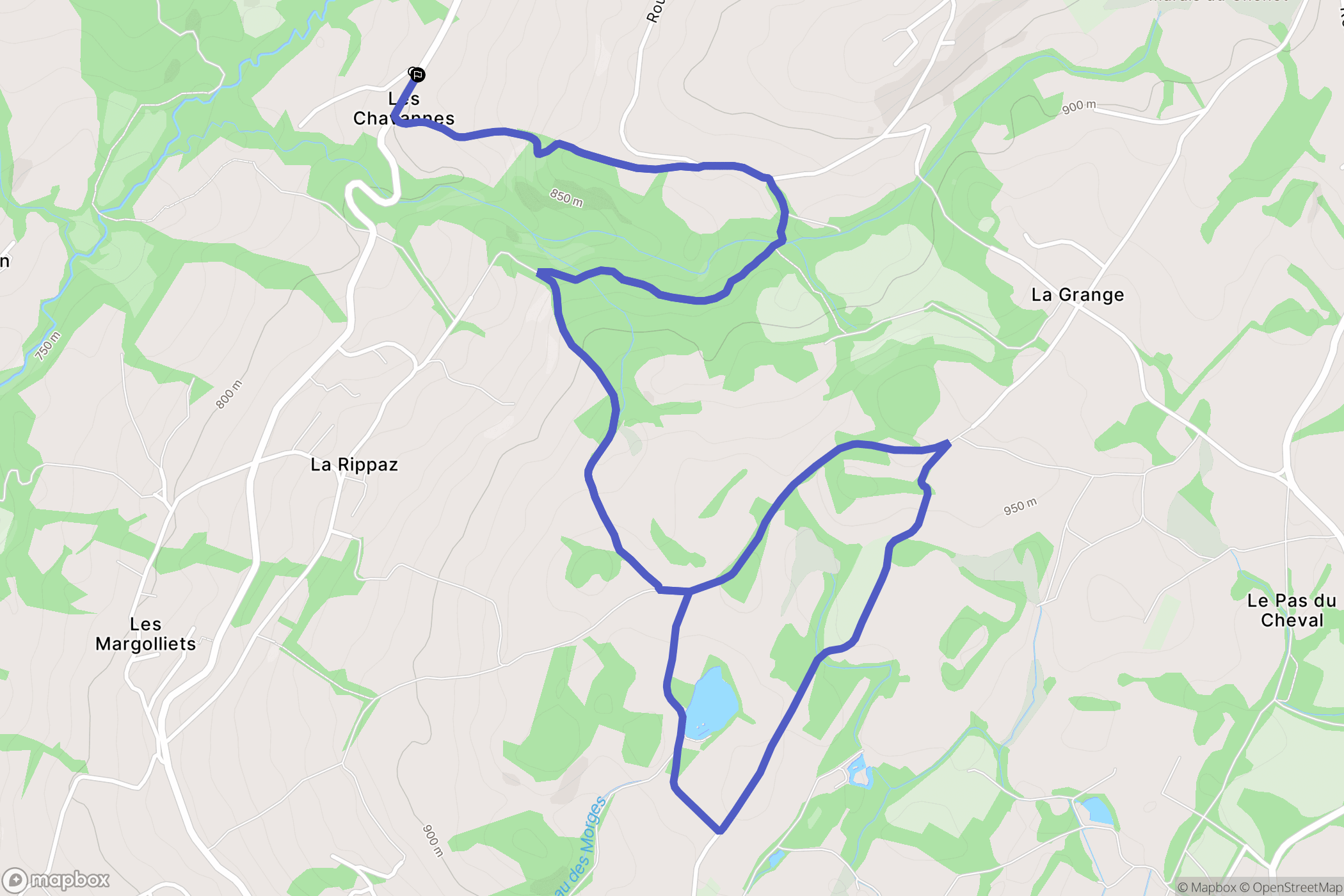 Arbusigny : carte du parcours de randonnée - France