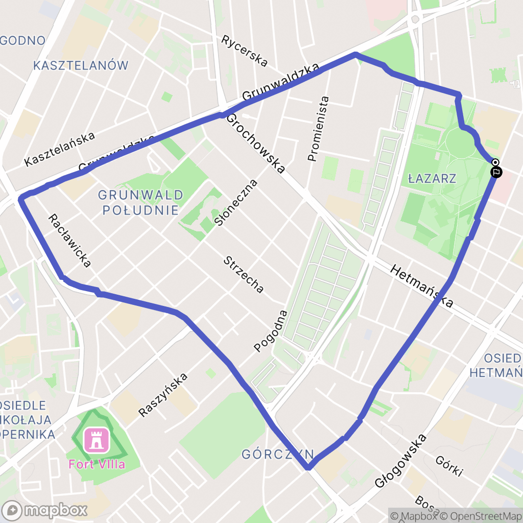 Poznań: mapa trasy - Poland