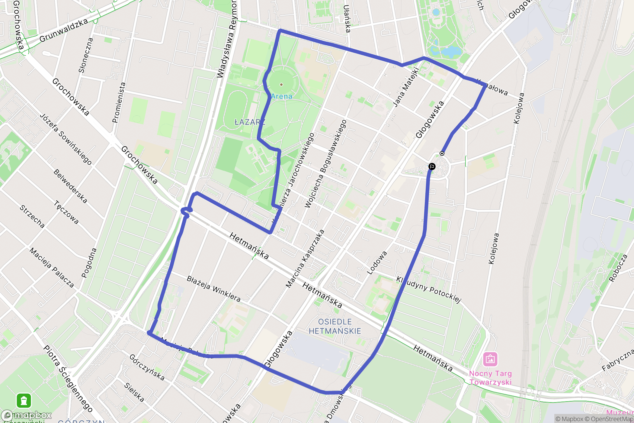 Poznań: mapa trasy - Poland