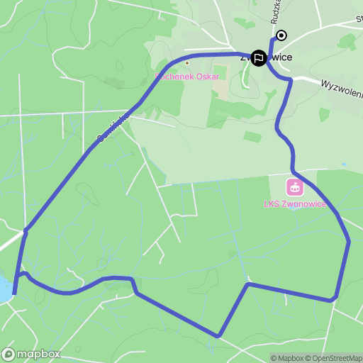 Zwonowice: mapa trasy - Poland