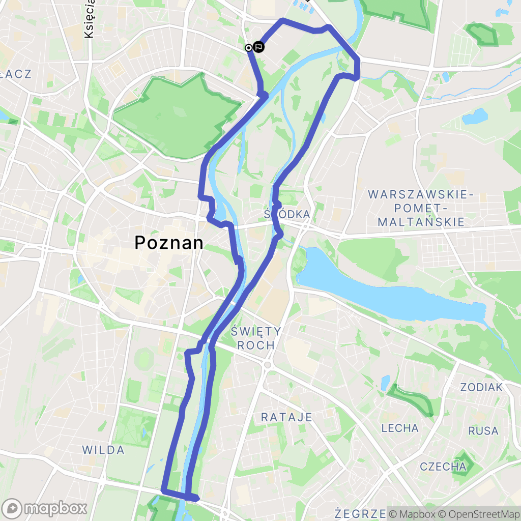 Poznań: mapa trasy - Poland