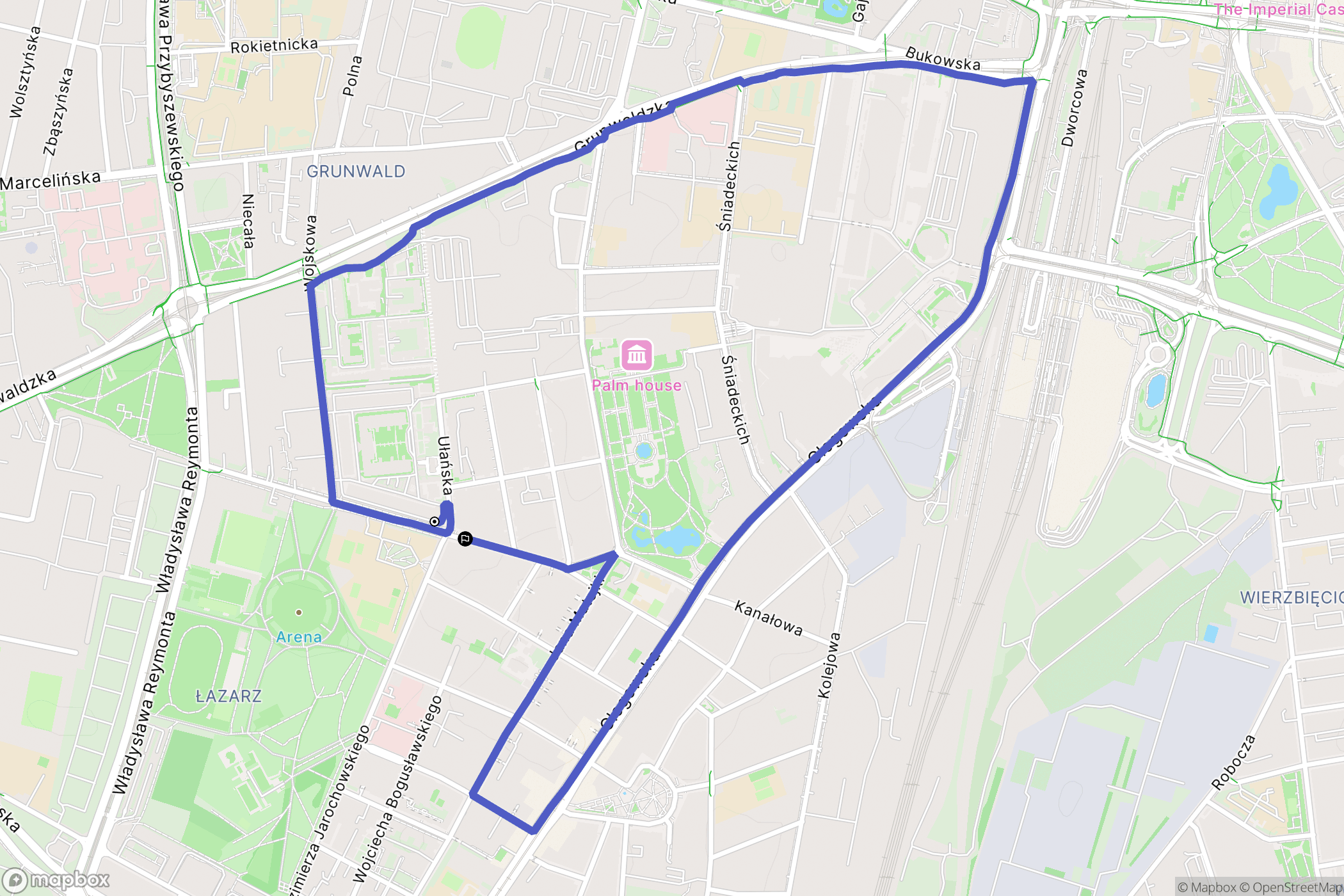 Poznań: mapa trasy - Poland