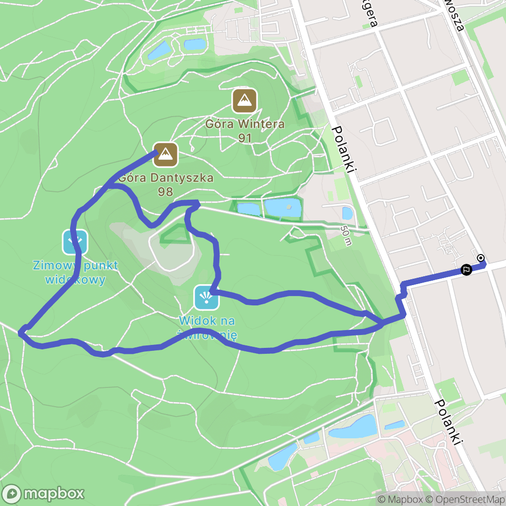 Gdańsk: mapa trasy - Poland