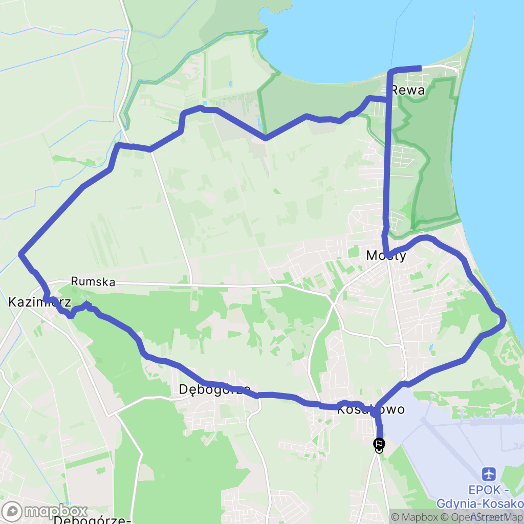 Kosakowo: mapa trasy - Poland