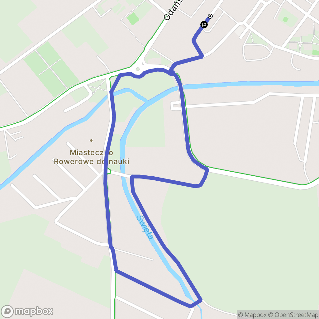 Nowy Staw: mapa trasy - Poland