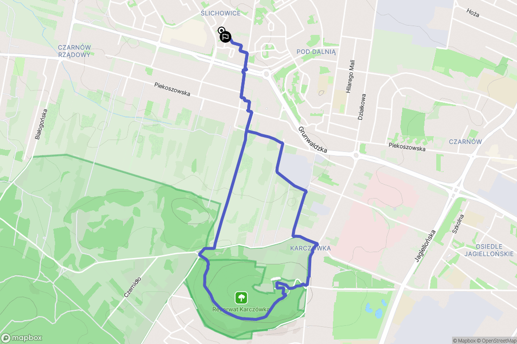 Kielce: mapa trasy - Poland