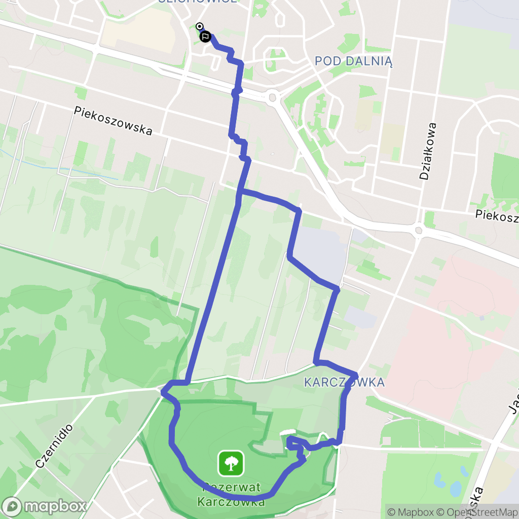 Kielce: mapa trasy - Poland