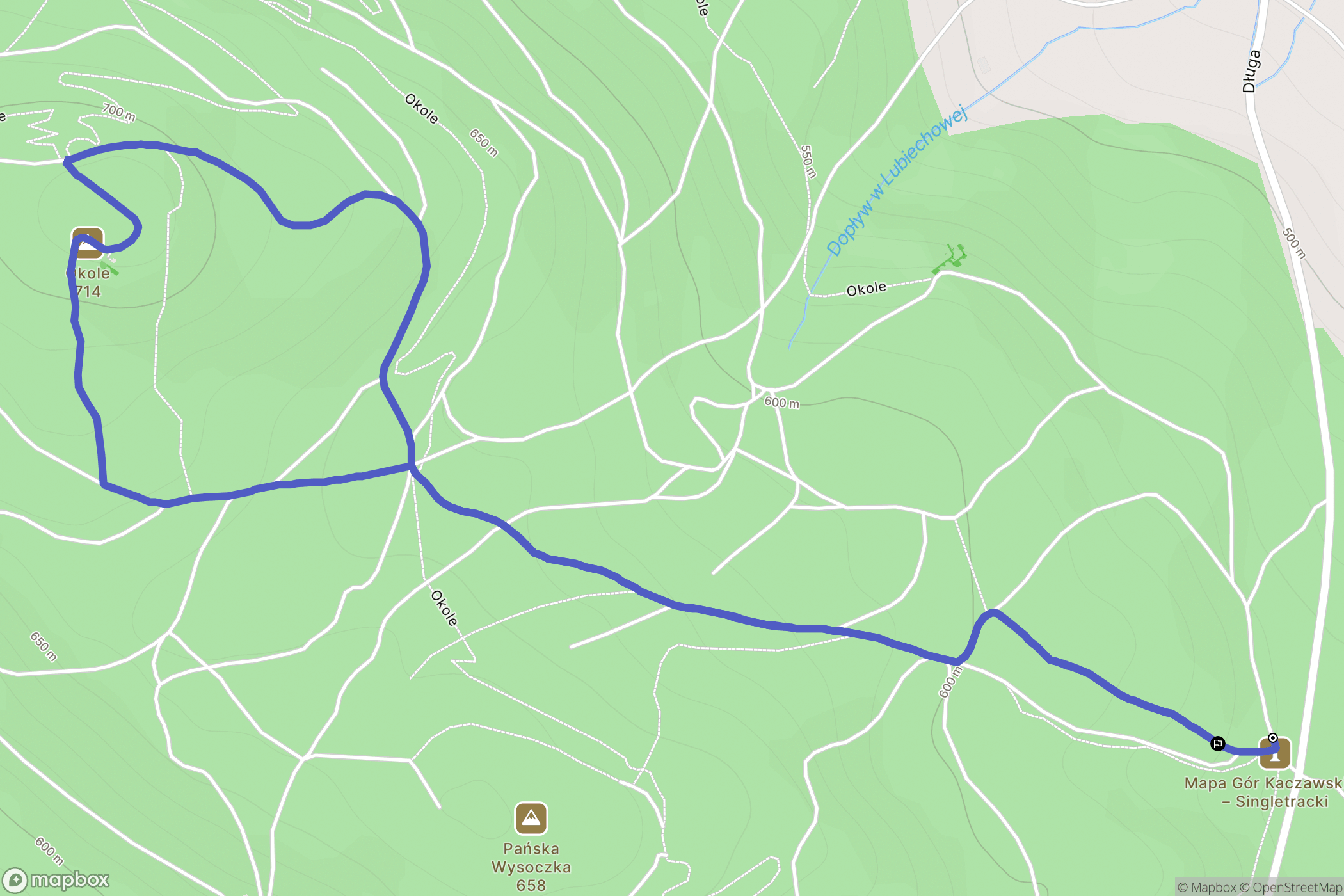 Chrośnica: mapa trasy - Poland