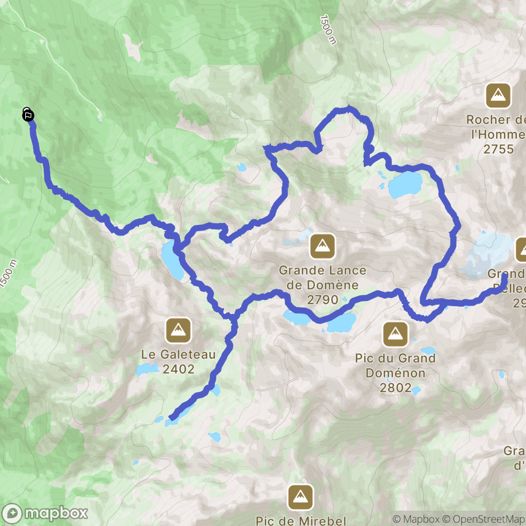Revel : carte du parcours de randonnée - France