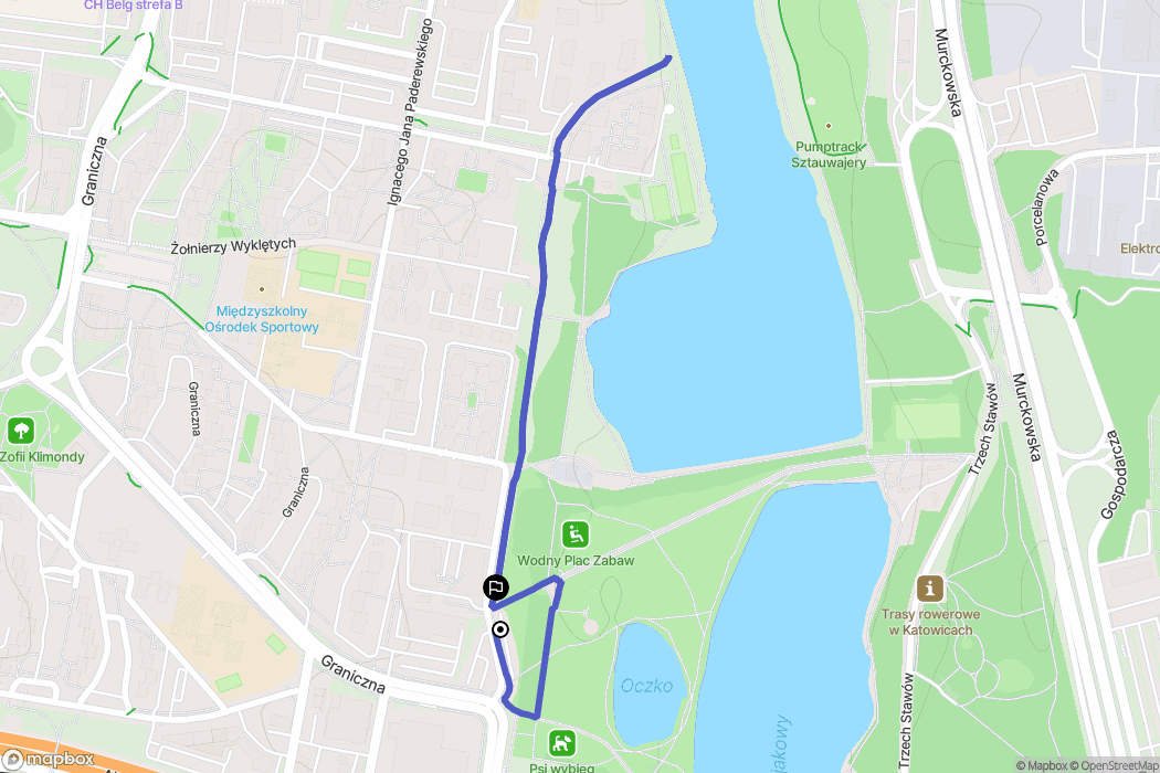 Katowice: mapa trasy - Poland