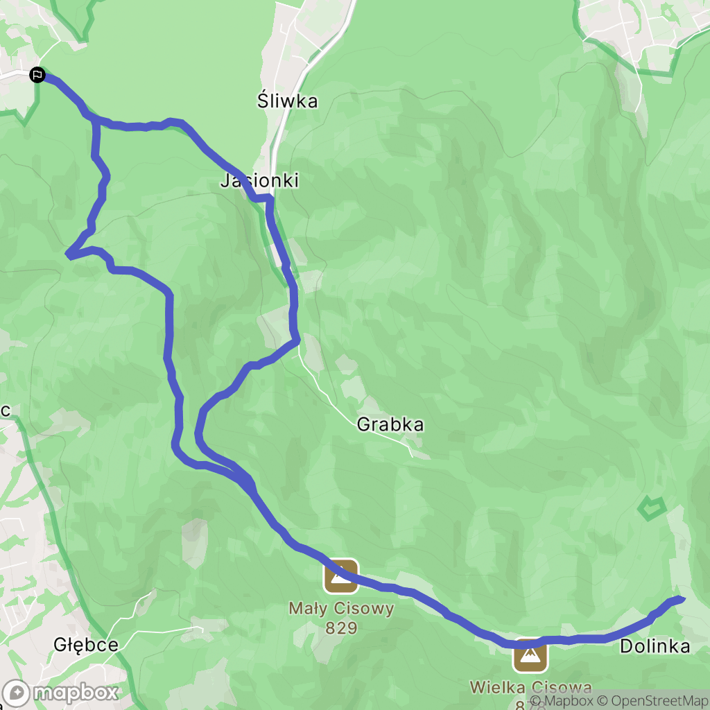 Górki Wielkie: mapa trasy - Poland