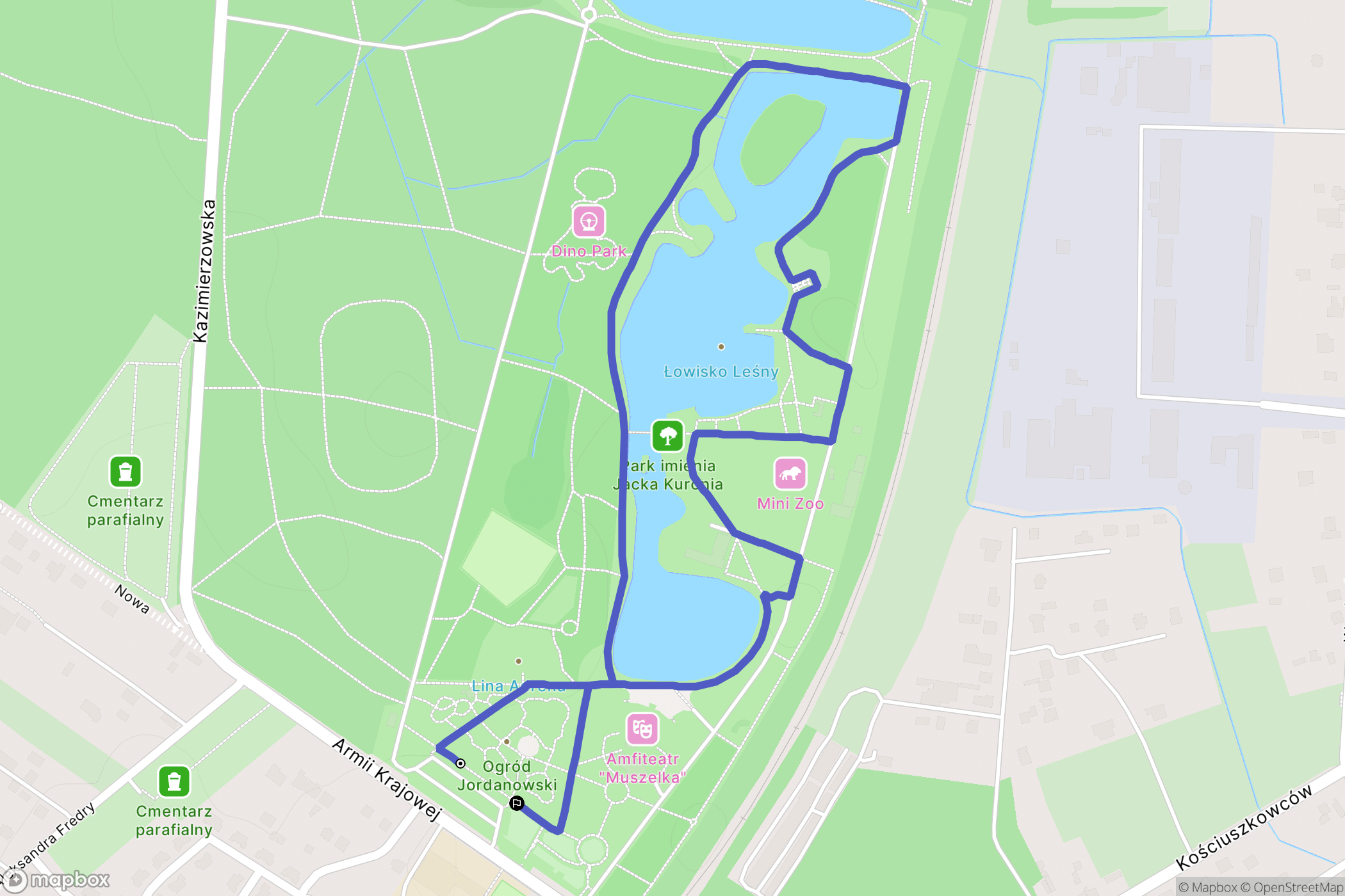 Sosnowiec: mapa trasy - Poland