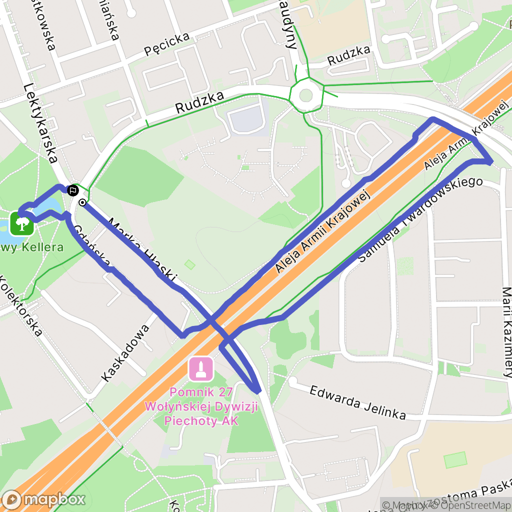 Warszawa: mapa trasy - Poland