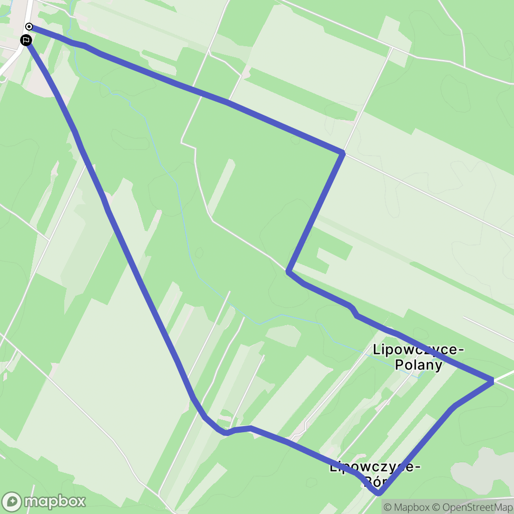 Lipowczyce: mapa trasy - Poland