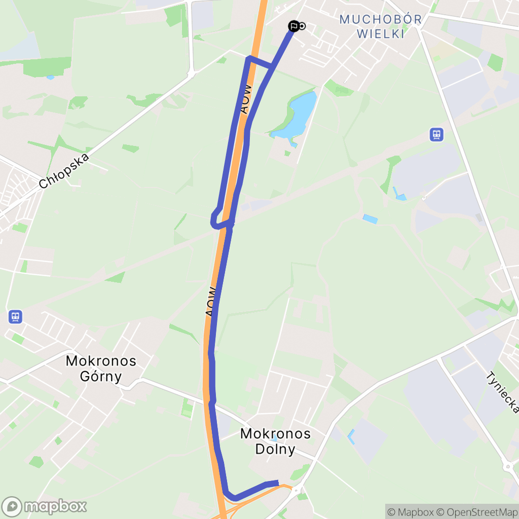 Wrocław: mapa trasy - Poland