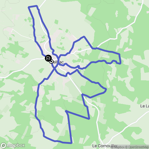 Reilhac : carte du parcours de randonnée - France