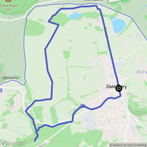 Zlaté Hory: mapa trasy - Czechia