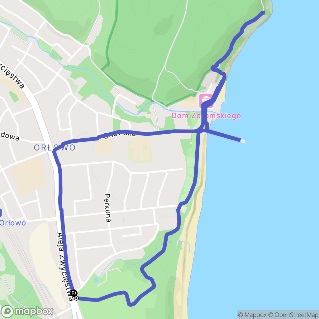 Gdynia: mapa trasy - Poland